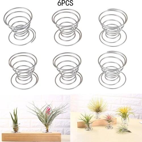 3pcs Air Plant Spring Wire Tabletop Tillandsia Holder Miniature Gardening Decorations