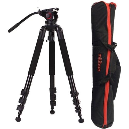 MTT702A Aluminum Portable Professional Video Camera Tripod with 75mm bowl Fluid Head MYT803