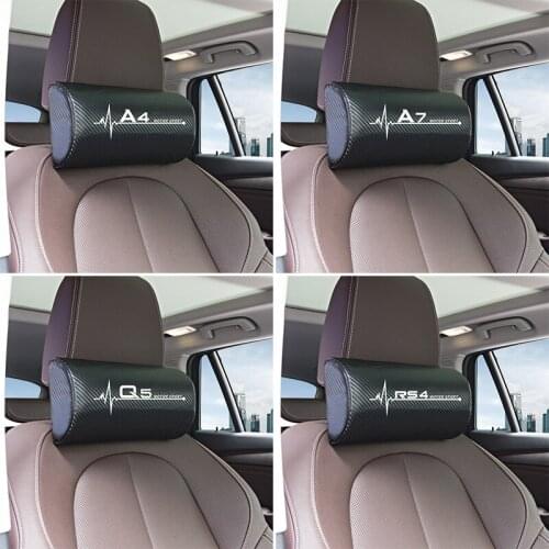 Car Neck Pillow Headrest Pad for Audi A4 B5 B6 B7 B8 B9 A3 8P 8V 8L A5 A6 C6 C5 C7 4F A1 A7 A8 Q2 Q3 Q5 Q7 RS3 RS4 RS5 RS6 TT