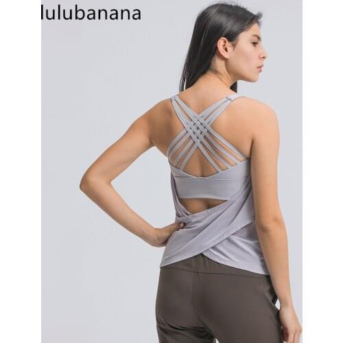 2 Pieces Women Sports Bra and Suit Padded Cross Back Running Fitness Workout YOGA Tank Tops Clothes Activewear