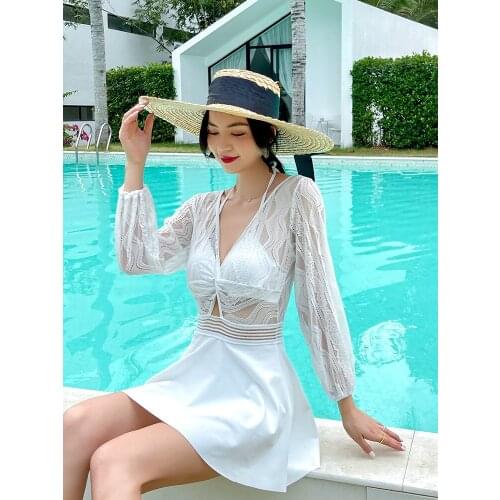 Womens Swimsuits Push Up Retro Bikini Set One Piece Surfing Korea Swimsuit With Female Closed Swimming Suit Plus Size Onepiece