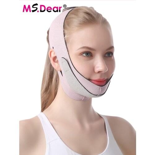 Elastic Face Slimming Bandage V Line Face Shaper Women Chin Cheek Lift Up Belt Facial Massage Strap Face Skin Care