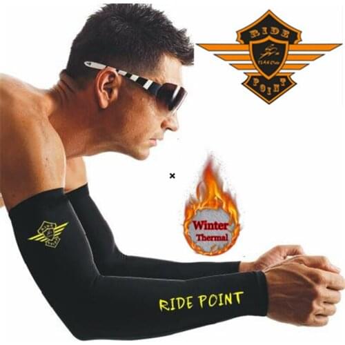 RIDE POINT The New 2020 winter Fleece arm sleeve cycling arm sleeve mtb mangas para brazo ciclismo Cool Tosh running sleeves