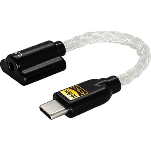 HiFi USB DAC Type-C to 3.5mm Headphone Amplifier Adapter HiRes Cable