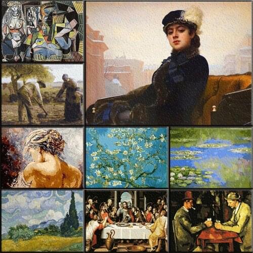 World Famous Oil Painting Picture By Numbers DIY Canvas Acrylic Paint Wall Art Home Decoration 40x50cm Surprising Gift