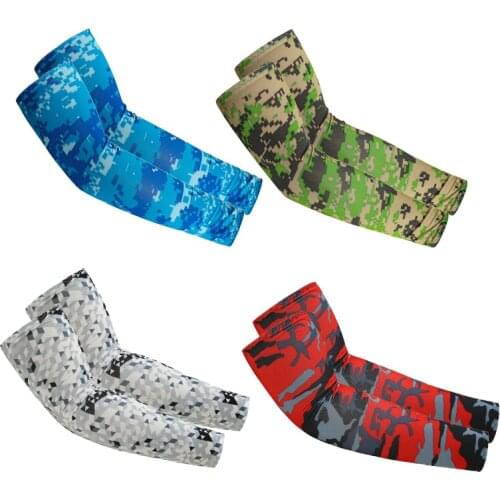 Summer Sports Camouflage Sleeve Hand Cover Cooling Bicycle UV Protection Running Cycling Fishing Sleeves Sunscreen Arm Cuff X002