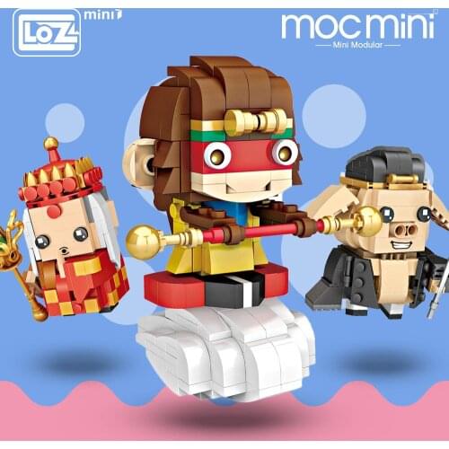 LOZ Mini Blocks Monkey King Figure The Journey To The West Toys for Children Cloud Model Animal Sun Wukong Bricks Dolls DIY 1440