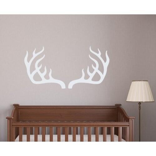 Deer Antler Horns Interior Wall Sticker Baby Girls Boys Bedding Decor Simple Removable Pattern Kids Nursery Wall Sticker SYY203
