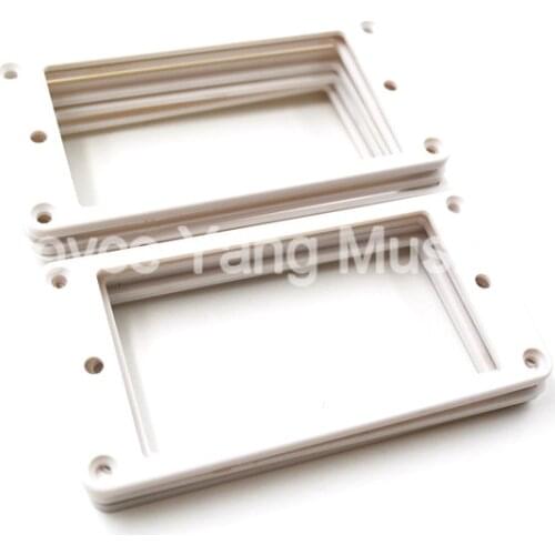 Niko 10pcs White Flat Plastic Humbucker Pickup Frame Holder Mounting Ring 3*5mm