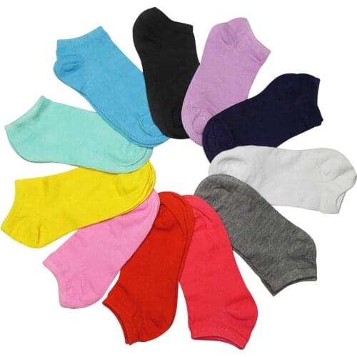 Size 35-42 Couple Cotton Women Socks Ankle Funny Sock Women Cotton Expression Candy Color College Style Breathable Sox 2 Pairs