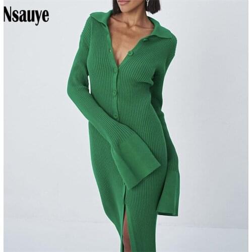 NSAUYE Fashionable Knitted Dresses