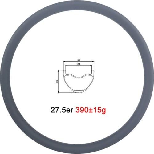 LIENGU light 390g 27.5er 650B MTB AM tubeless clincher 40mm x 30mm carbon rim UD matte all mountain bicycle wheel T700 T800
