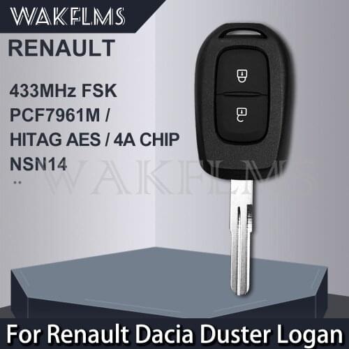 PCF7961M NSN14 Remote Car Key Fob for Renault Symbol Trafic Dacia Duster Logan Sandero 2012 2013 2014 2015 2016 2017 2018