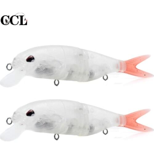 CCLTBA 5pcs/lot 17cm 47.5g Floating Unpainted Swimbait Hard Body Soft Tail Artificial Fishing Lures Blanks Minnow Wobblers