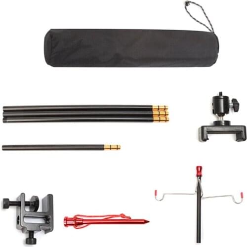 Outdoor Lamp Holder Camping Portable Lighting Lamp Holder Folding Clip Table Desktop Holder Lamp Pole