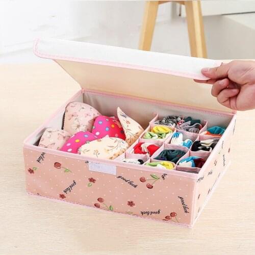 Household 32x26x12.5cm Rectangle Underwear Storage Box Compartment Drawer Type Panties Socks Storage Boxes Organize Artifacts