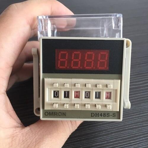 Time Relay DH48S-S Digital Timer Delay Relay 0.1S-99H Hours Digital Timer Relay AC 220V with Socket Base Included