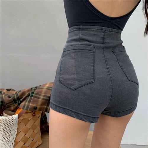 Summer High Waist New Denim Shorts Womens Loose Thin Jeans Short Pants Casual Retro High Waisted Shorts Female Jean