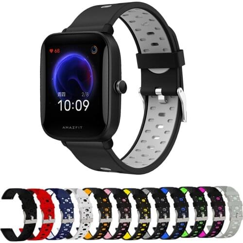20MM Smartwatch Replacement Strap For Huami Amazfit Bip U Pro/GTS 2 Mini Silicone Watchband For Xiaomo Haylou LS02 Bracelet