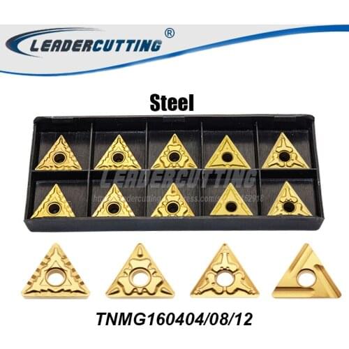 Steel TNMG160404 TNMG160408 TNMG160412 R-S L-S TM CQ HQ CM MT *10pcs Leadercutting Turning Insert for Lathe Holder,good at steel