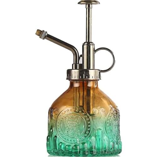 Plant Mister Glass Watering Spray Bottle Watering Can Retro High-Atomization Nozzle Sealed Leak-Proof for Garden Plants Flower