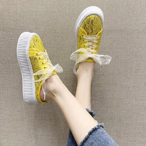 Women Lace Sneakers Slipper 5cm Heel Platform Shoes for Women Sneakers Summer Shoe Women Sale Chunky White Shoes Mule Feminino