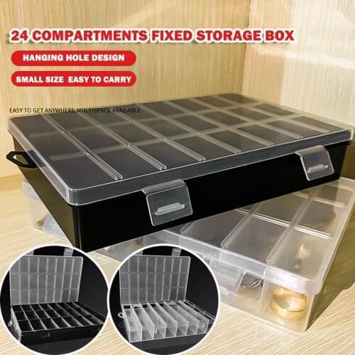 10/24 Grids Plastic Box Organizer Plastic Organizer boxes Jewelry Earring Bead Screw Holder Case Display Organizer Container
