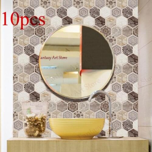 10pcs 3d Brick Wall Stickers Diy Self-decorative Foam Wall Covering Wallpaper Tv Background Childrens Living Room Waterproof