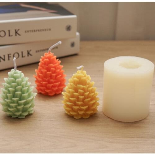 3D Pinecone Candle Mold Pine Cones Silicone Mold for DIY Handmade Candle Making 3D Soap Molds Wax Dessert Cake Decorating Tools