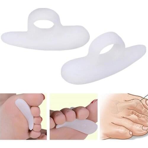 40pcs=20pairs Silicone Gel Foot Fingers Single Hole Toe Separator Pedicure Thumb Protector Bunion Adjuster Hallux Valgus Guard