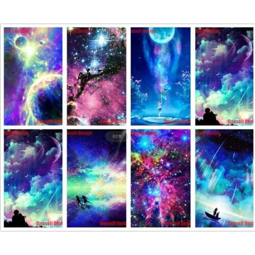 Diamond cross stitch star 5d diamond painting full square Color starry sky diy diamond embroidery full set 5d diamond art kit