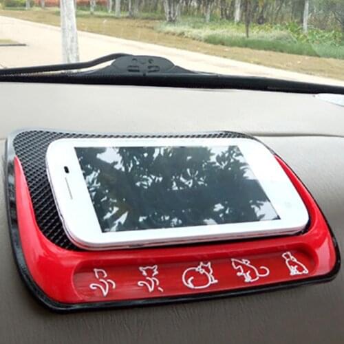 Car Ornament Cute Non-Slip Mat Dashboard Magic Anti Slip Cushion Universal Automobiles Internal Decoration Sticky Pad For GPS