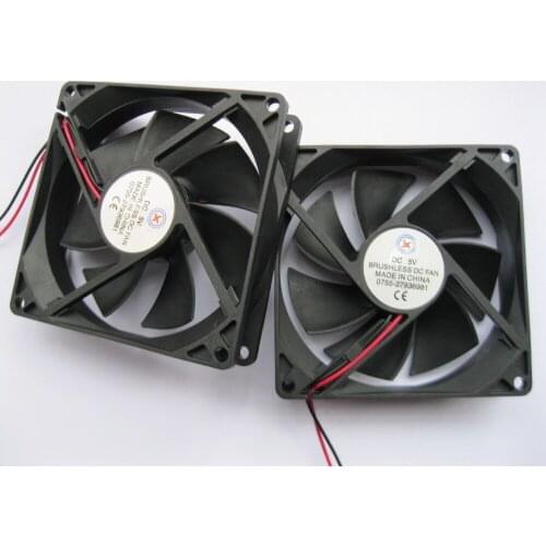 4 pcs Brushless DC Cooling Fan 7 Blade 5V 9025S 90x90x25mm 2 Wires