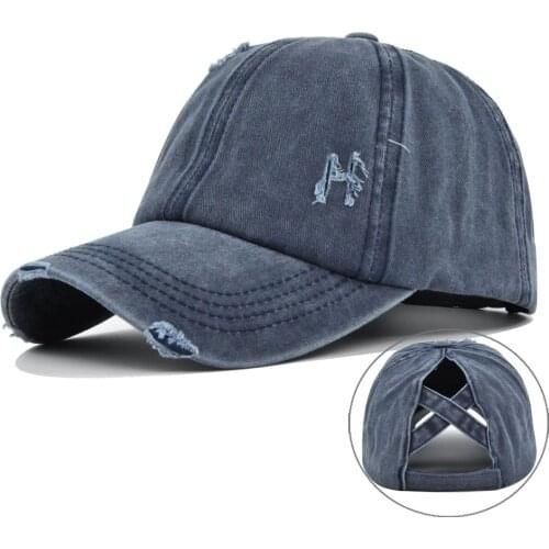 Doitbest Ponytail Couples baseball caps mom dad hat for women men 2021 Hole Solid sports snapback cap Summer gorras hombre