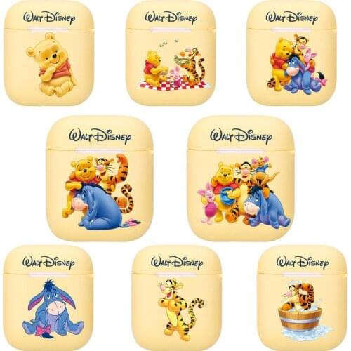 Winnie Bear Tigger Donkey Family Silicone Case For Apple Airpods 1/2 Cover Protective Earphone Case Headphones Cases Protective