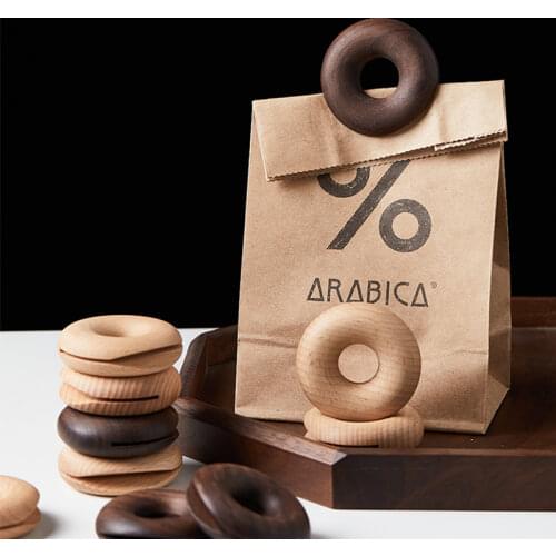 2PCS Wooden Storage Bag Clips Donut Shape Sealing Clamp Food Clip Sealer Snack Fresh Food Kitchen Tool For Snackes Cookies