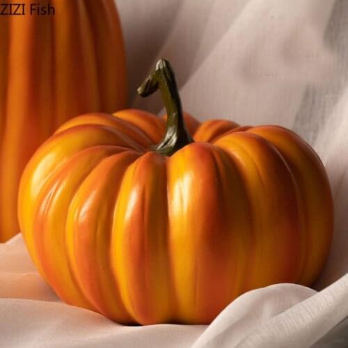 European Resin Pumpkin Sculpture Crafts Office Desktop Decor Home Living Room Entrance Crafts Creative Golden Pumpkin Home Decor