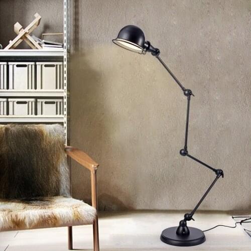 Modern Black Metal Floor Lamp Restaurant Bar Villa Hotel Home Living Room Reading Bedroom Beside Standing Light FA148
