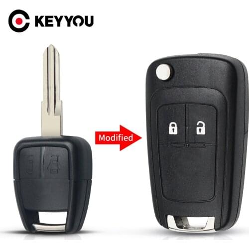 KEYYOU 20pcs For Chevrolet Cruze Aveo Modified Flip Remote Key Shell Blank Case 2/3 Buttons Fob Car-Styling Left / Right Blade