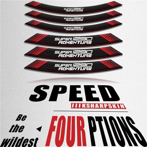 Wheel foil film personality tire logo decorative motorcycle sticker inner edge reflection decal for KTM SUPER1290