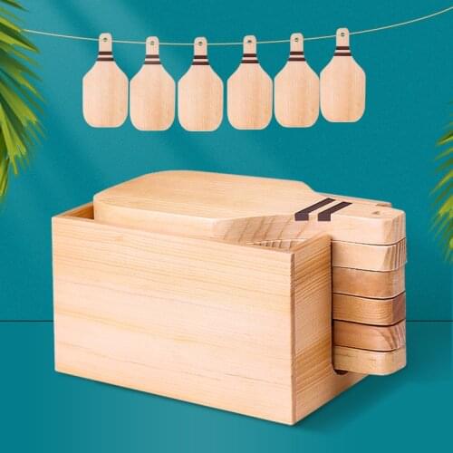 Creative Wood Coasters Hemlock Heat Resistant Drink Mat Table Tea Coffee Cup Pad Non-slip Cup Mat Pad Mini Tray 6 piece set QBMY