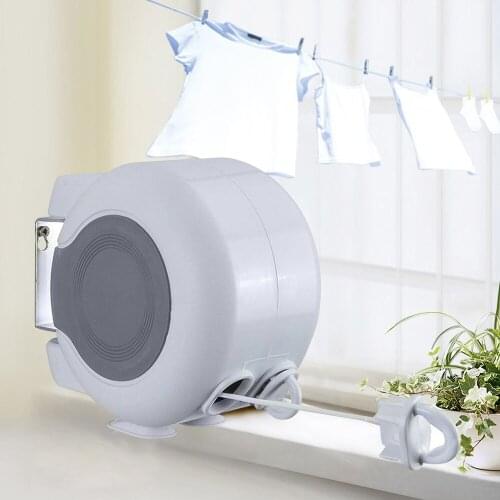 Washing Line, Clothes Line, Dual Retractable Washing Line 30m /98ft | Retractable Washing Line | for Indoors and Outdoors 2