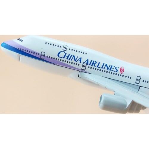 Diecast 1:400 Scale Taiwan China Airlines B747-400 Airplane Model Alloy Plane Static Display Adult Collection Toys for Boys