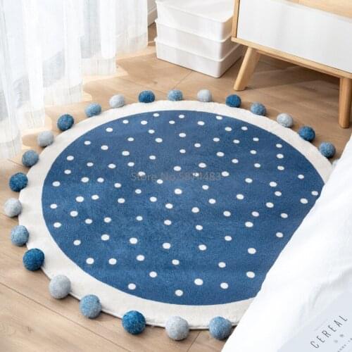 Cute Children Crawling Round Blanket Living Room Bedroom Round Ball Cushion Balcony Hanging Basket Chair Round Blanket Amazon
