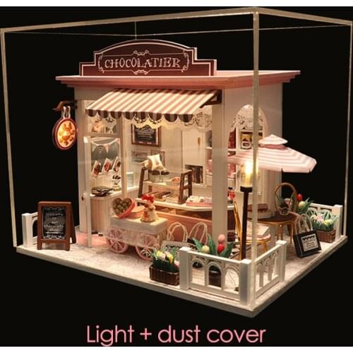 DIY MINI Doll House Miniature DIY Dollhouse With Furnitures Wooden House Waiting Time Toys For Children Birthday Gift C007