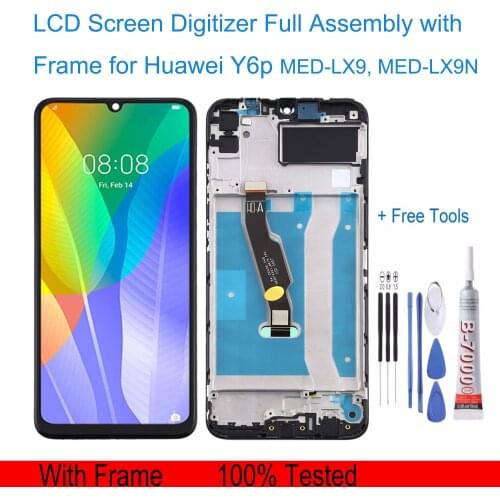 Original Display LCD Screen and Digitizer Full Assembly with Frame for Huawei Y6p/Enjoy 10e/Honor 9A