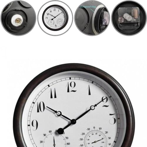 Plastic Useful European Style Hanging Clock European Style Round Wall Clock Easily Installation for Bedroom