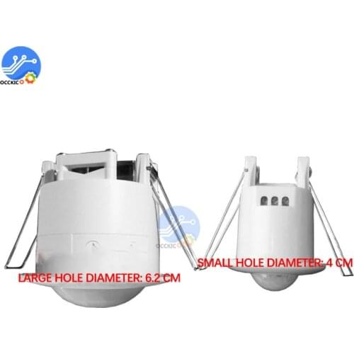 4CM 6.2CM AC 110V-240V Ceiling Human Body Infrared Sensor Switch Opening Diameter Small Type 120 Degrees PIR Infrared Detector