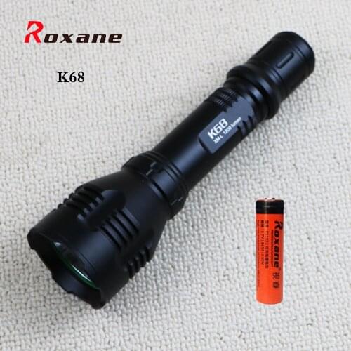 Roxane K68 super bright SST20 LED flashlight, super power, long range, hunting camping light, tactical lantern, flashlight