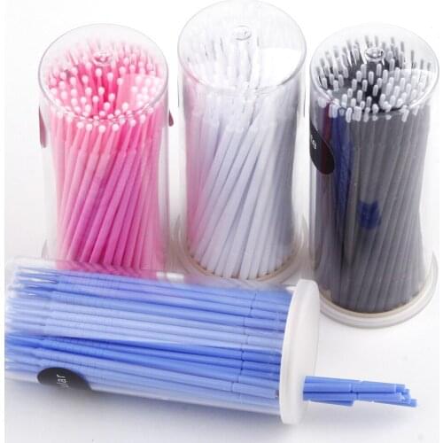 100pcs/lot Disposable Eyelash Brushes Make Up Eye Lash Glue Cleaning Brushes Eyelash Extension Applicator Eyebrow Sticks Tools